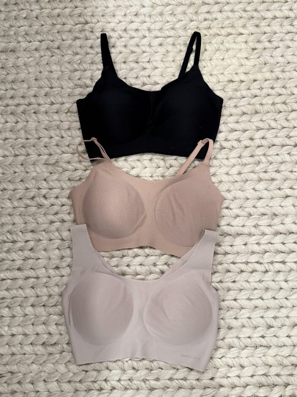 Three (3) Neiwai Barely Zero Wireless Bra Bundle